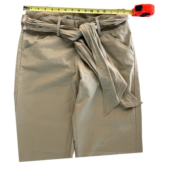 22 Khaki Wide Leg Pants with Self-Tie Belt Size 8 - Picture 4 of 9